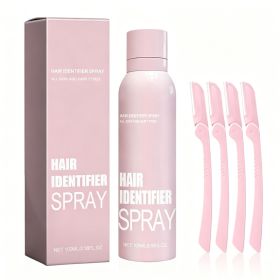 Hair Identifier Spray For Face Shaving, Skin Body Hair Identifying Spray,Moisturizing And Skin Care Set (Option: Pink)