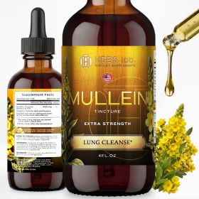 Mullein Leaf Liquid Extract 4oz - Herbal Respiratory Support Tincture (size: 4 oz)